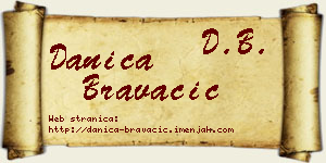 Danica Bravačić vizit kartica